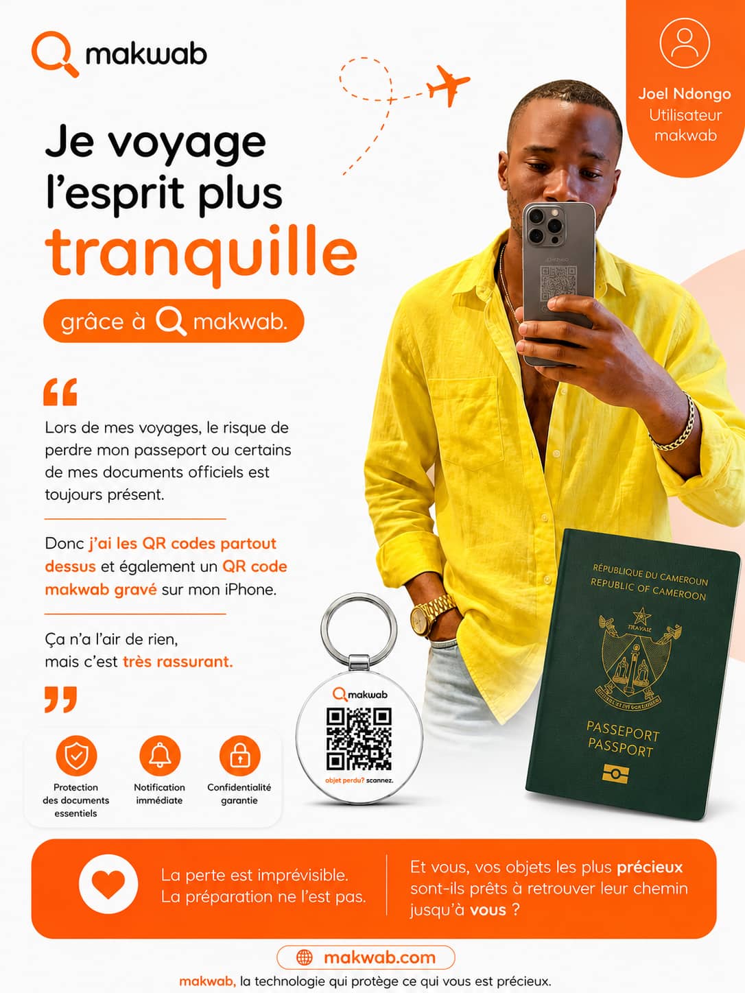 Joel Ndongo en parfaite confiance avec makwab.